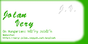 jolan very business card